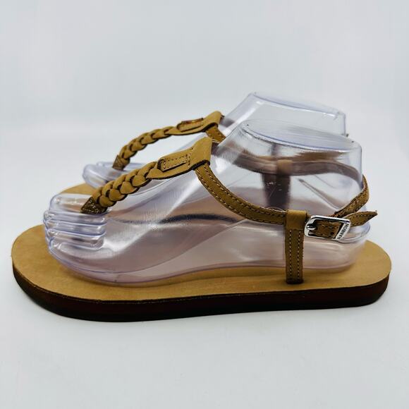 Rainbow T-Street Womens Thong Sandals Sz Large Braided Strap Ankle Strap Buckle - Picture 5 of 10